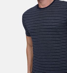 تيشيرت قصير الأكمام قطن مخطط