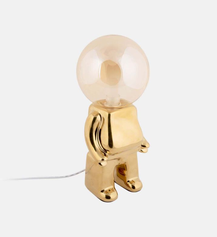 Leitmotiv Ross Ceramic Led Table Lamp, Gold, Packshot View