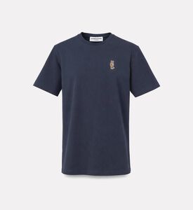 Maison Kitsune Embroidered Patch Straight-cut T-shirt, Blue, Xl, Packshot View
