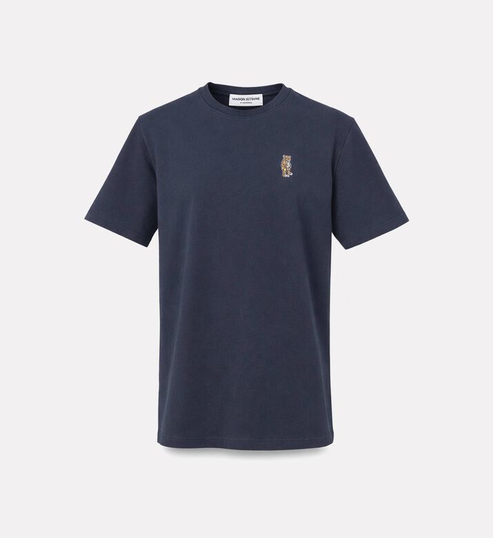Maison Kitsune Embroidered Patch Straight-cut T-shirt, Blue, Xl, Packshot View