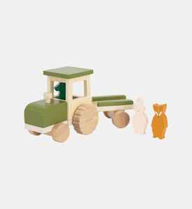 Wooden Tractor With Trailer