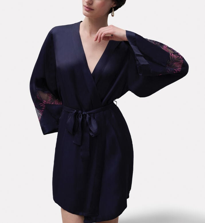 Chantelle Satin Kimono Robe, Model View