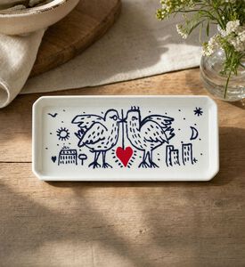 Gien Archipel Sentimental Oblong Serving Tray, Model View