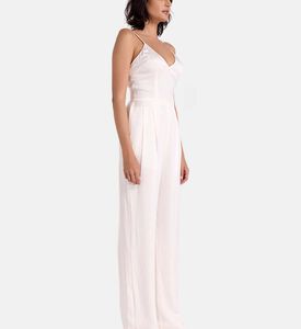 Savanna Silk Strappy Wide-leg Jumpsuit, Model View