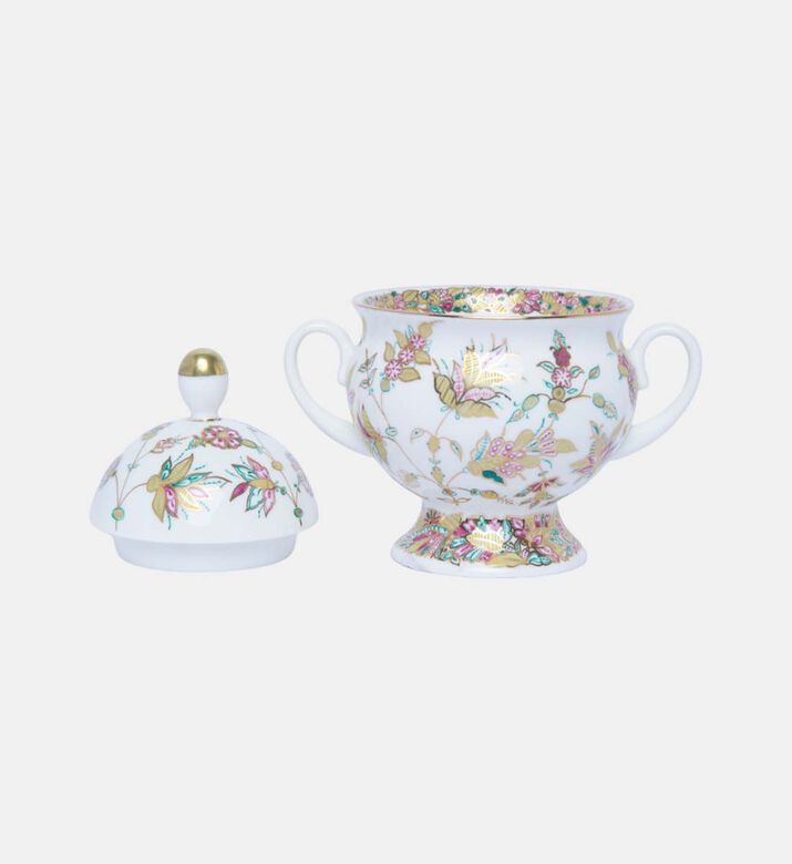 وعاء سكر بفروع ذهبية