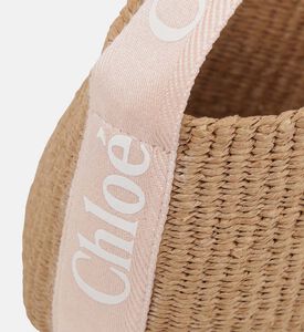 حقيبة باكت رافيا خشبية