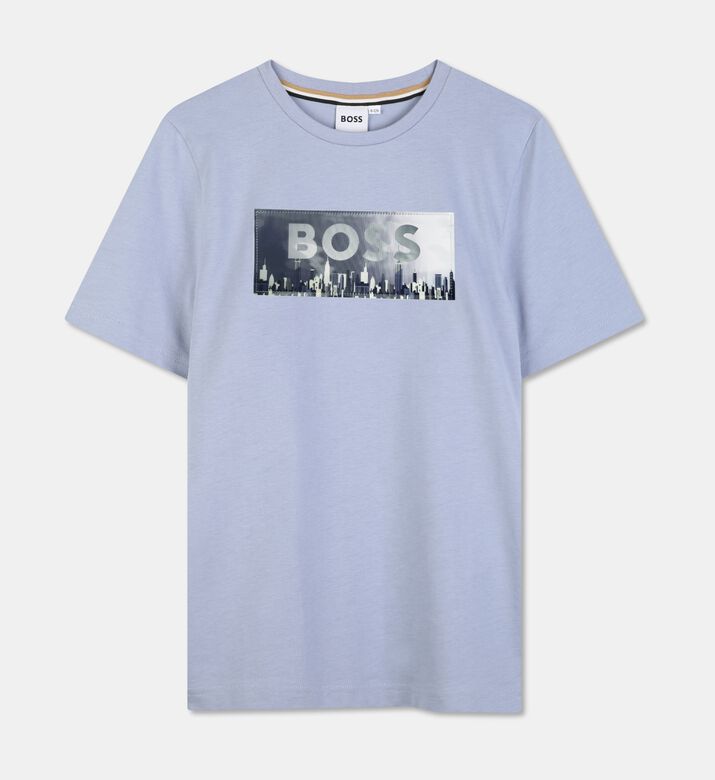Boss Lenticular Design Jersey T-shirt, Grey, 4y, Packshot View