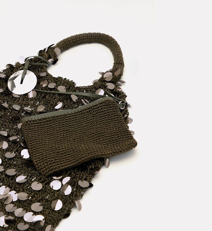 JW Anderson Sequin Mini Hobo Bag, Silver, Packshot View