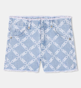 شورت جينز بخصر عالٍ