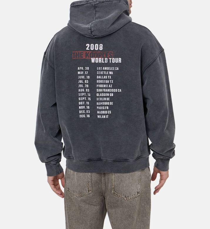 سويت شيرت بغطاء رأس بطبعة أمامية