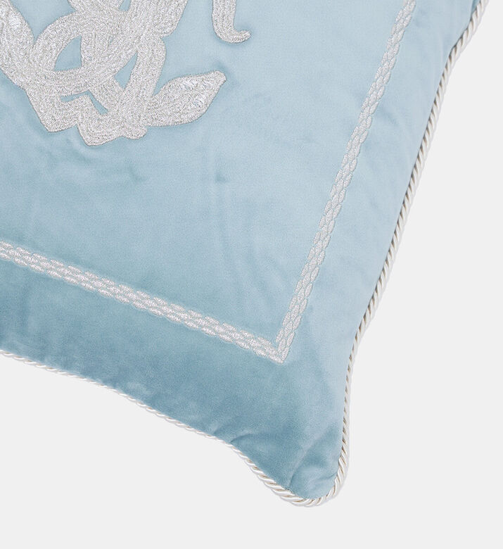 Roberto Cavalli Platinum Snake Decorative Cushion, Light-blue, Packshot View