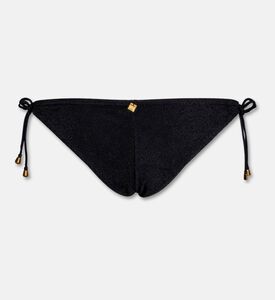 Karla Vivian Missoni-style Tie-detail Bikini Bottoms, Black, M, Packshot View