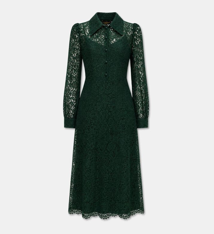 Luisa Spagnoli Lace Buttoned Midi Dress, Packshot View