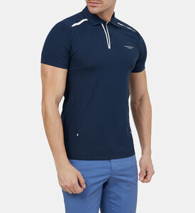 تيشيرت بولو قطن بشريط بشعار