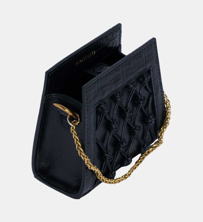 Mini Amu Croc-embossed Bag