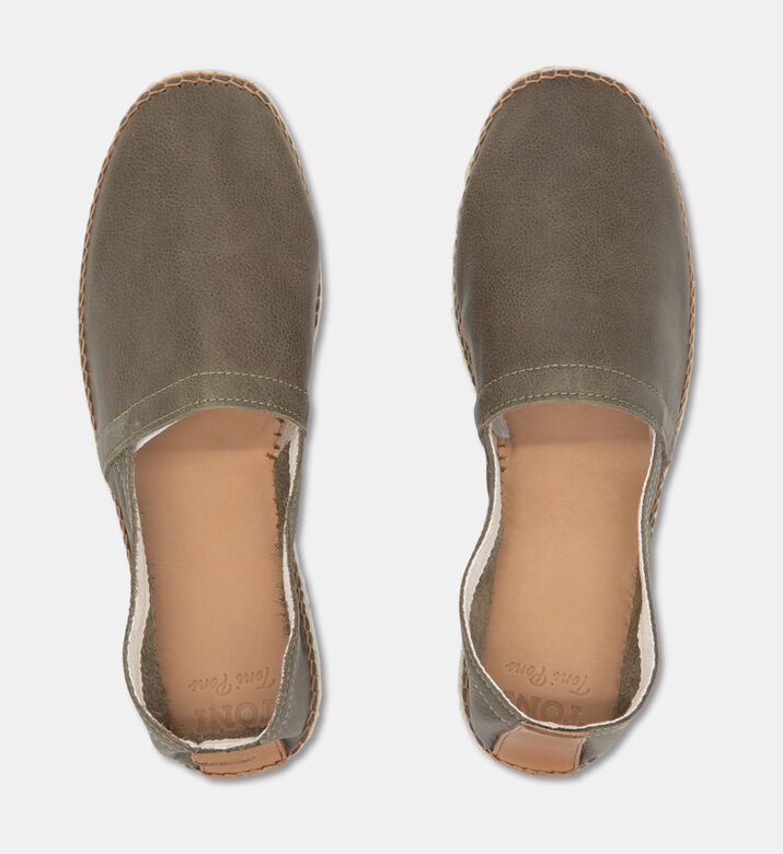 Toni Pons Marc Leather Espadrilles, Khaki, Eu-43, Packshot View