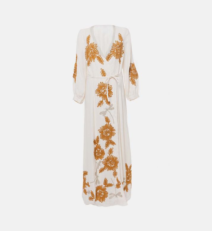 Forte-Forte Embroidered Wrap Maxi Dress, Packshot View