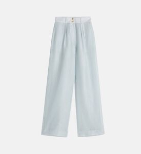 بنطال حريري بروكاد عالي الخصر