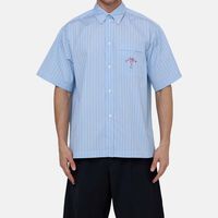 Cotton Striped Short-sleeve Shirt