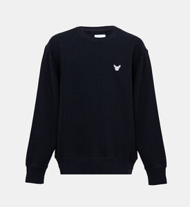 Cotton Bird-detail Crewneck Sweatshirt