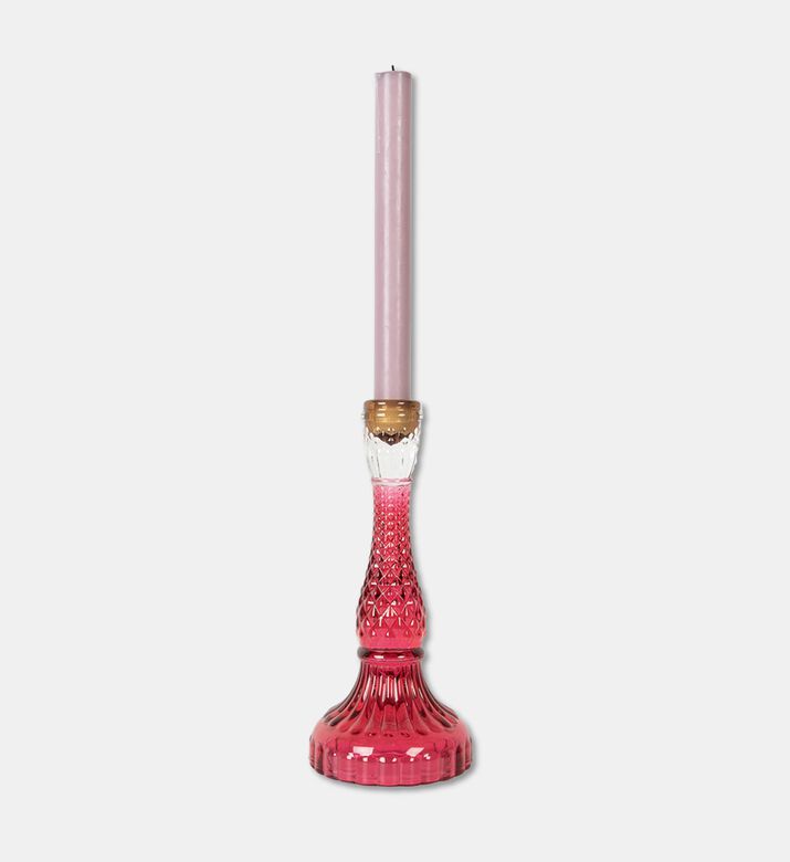 Clayre & Eef Candlestick, Red, 10x22-cm, Packshot View