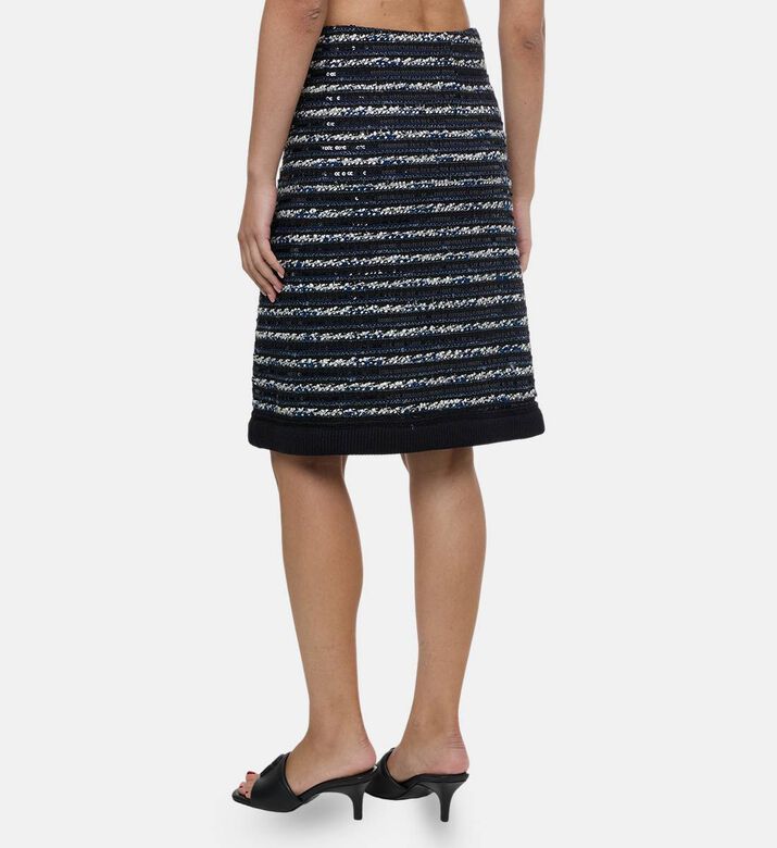 Edward Achour Paris Sequin-embellished Flared Skirt, Model View