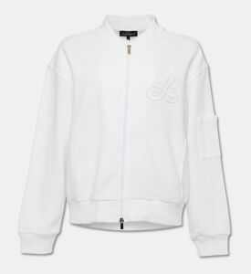 Luisa Spagnoli Zip-through Logo-embossed Sweatshirt, Packshot View