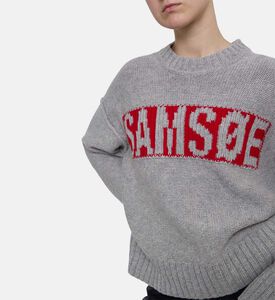 Samsoe Sakeiku Oversized Chunky Knit Sweater, Model View