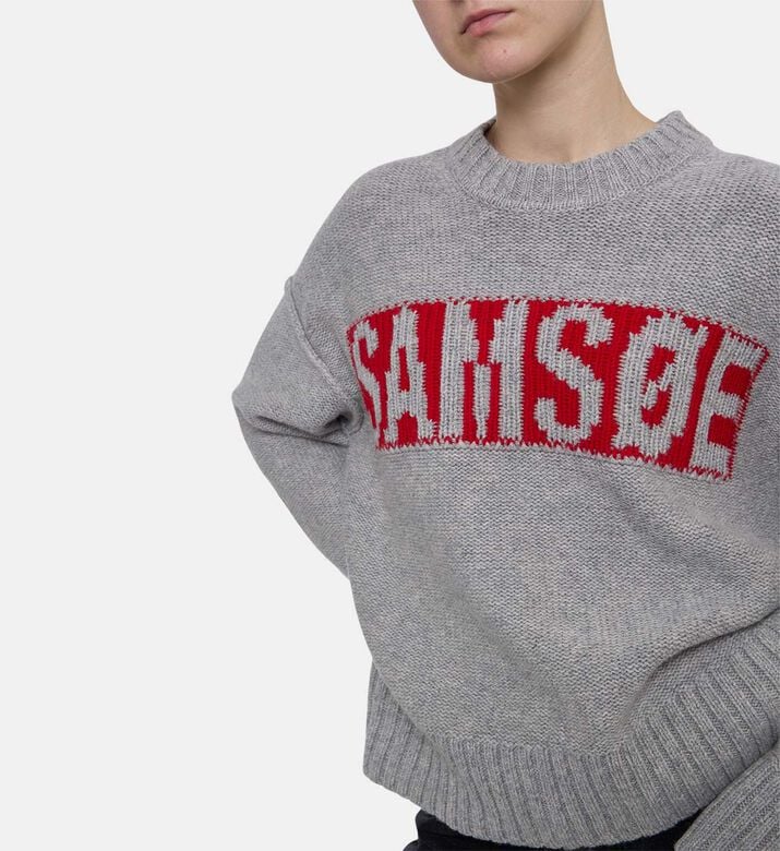 Samsoe Sakeiku Oversized Chunky Knit Sweater, Model View Samsoe Sakeiku Oversized Chunky Knit Sweater, Model View