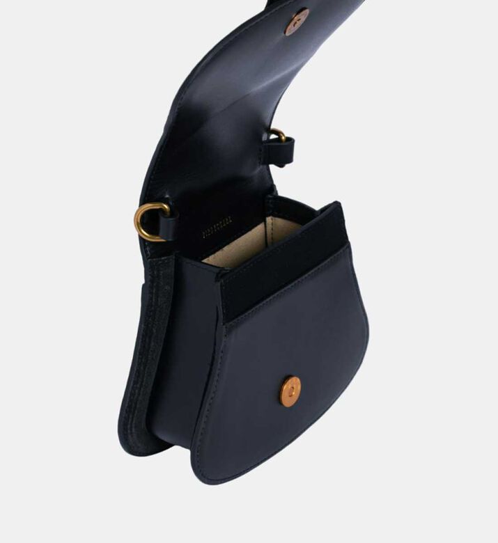 Amber Hardware Leather Mini Shoulder Bag