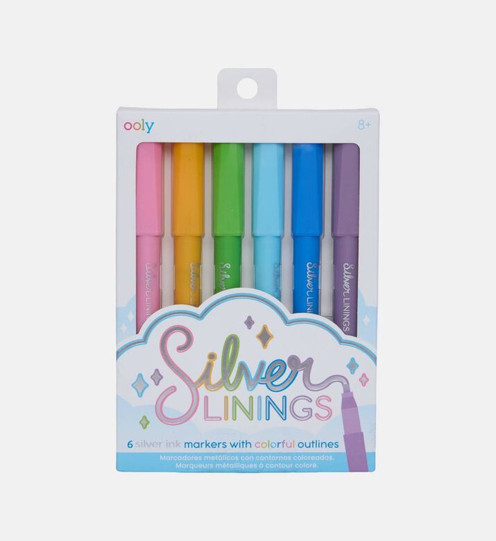 Silver Linings Outline 6-piece Markers Set
