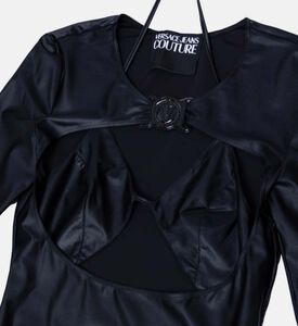 Metallic Cut-out Long Sleeve Top