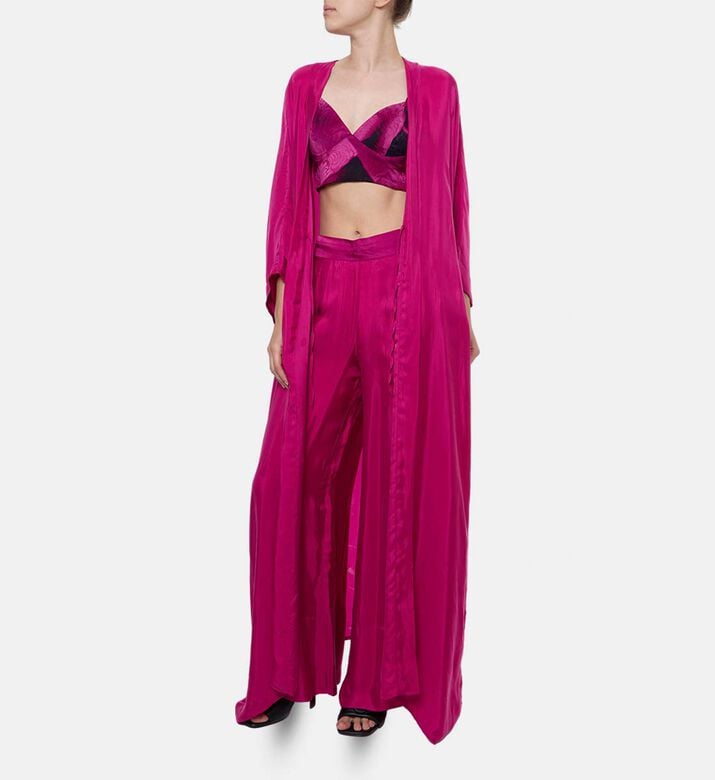 Niluu Drawstring Closure Long-sleeve Kaftan, Model View