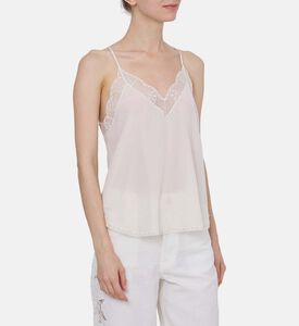 فستان كريستي بدون أكمام مزين بدانتيل