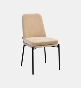 Home Deco and More Sky Plywood Steel Dining Chair, Beige, Packshot View