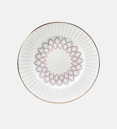 Pink Net Bone China Wave Plate