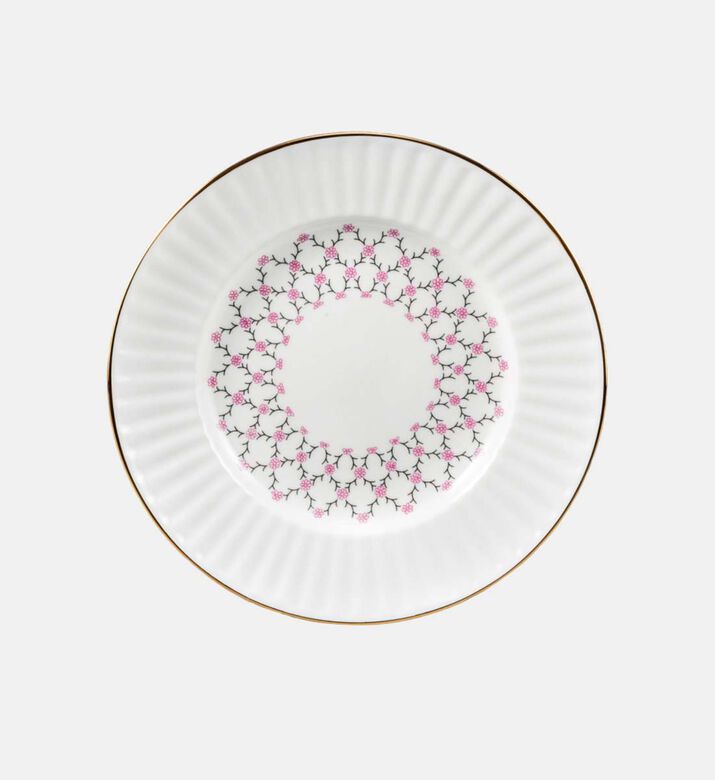 Pink Net Bone China Wave Plate