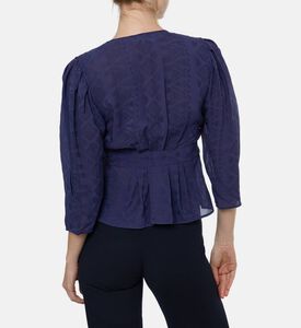 Ba and Sh Textured Long-sleeve Blouse, Model View