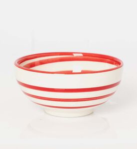 Easy Life Hand-painted Ceramic Bowl, Red, Packshot View