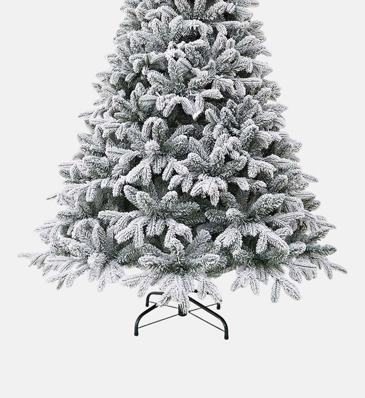 Home Deco and More Pre-lit Snowy Flocked Tree, White, 240-cm, Packshot View