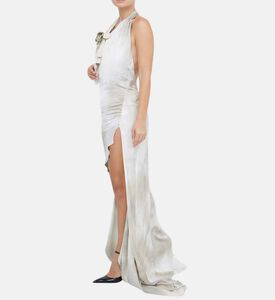 Flower-detail Asymmetric Gown Flower-detail Asymmetric Gown