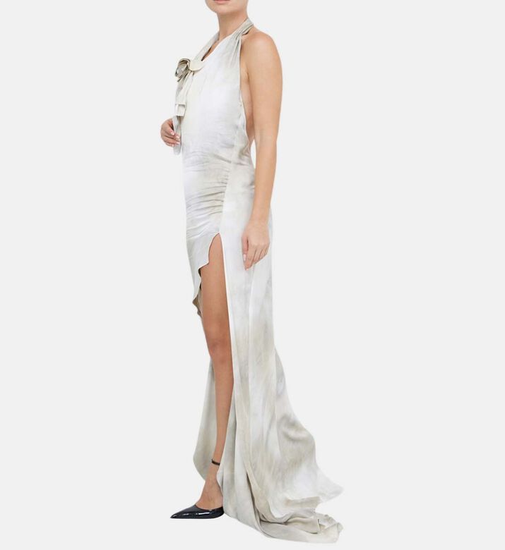 Flower-detail Asymmetric Gown Flower-detail Asymmetric Gown