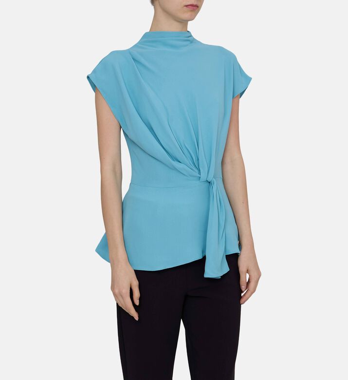 Knot-detail High Neck Top