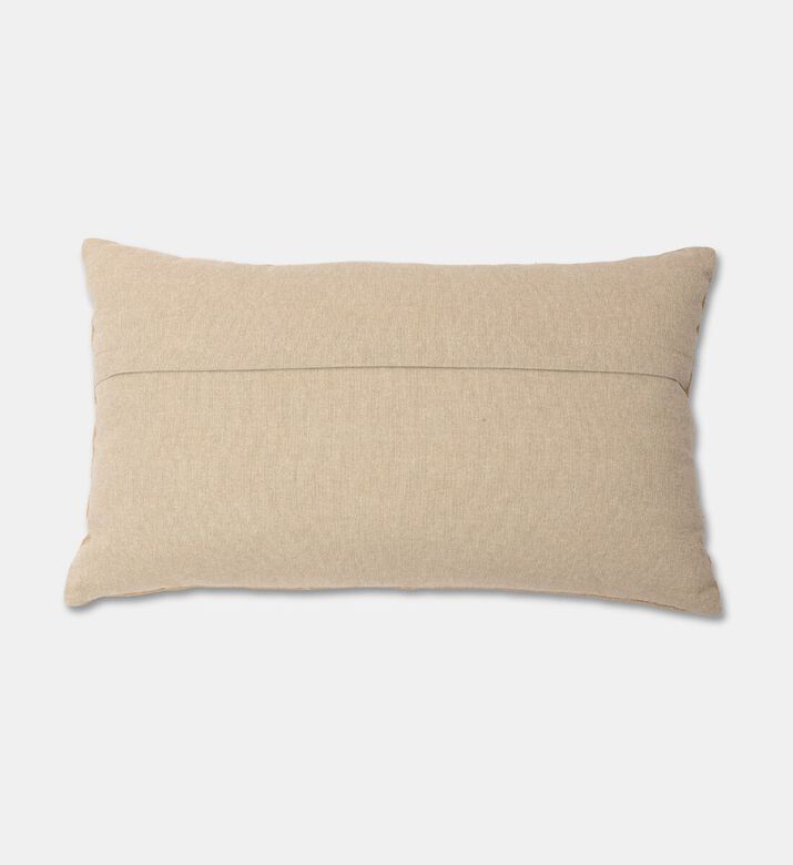 Home Deco and More Lodi Handloom Cotton Throw Filled And Vaccumed Cushion, Yellow, Packshot View