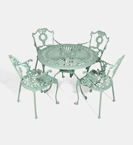 Home Deco and More Bistro Dining Table With 4 Chairs Green, Packshot View