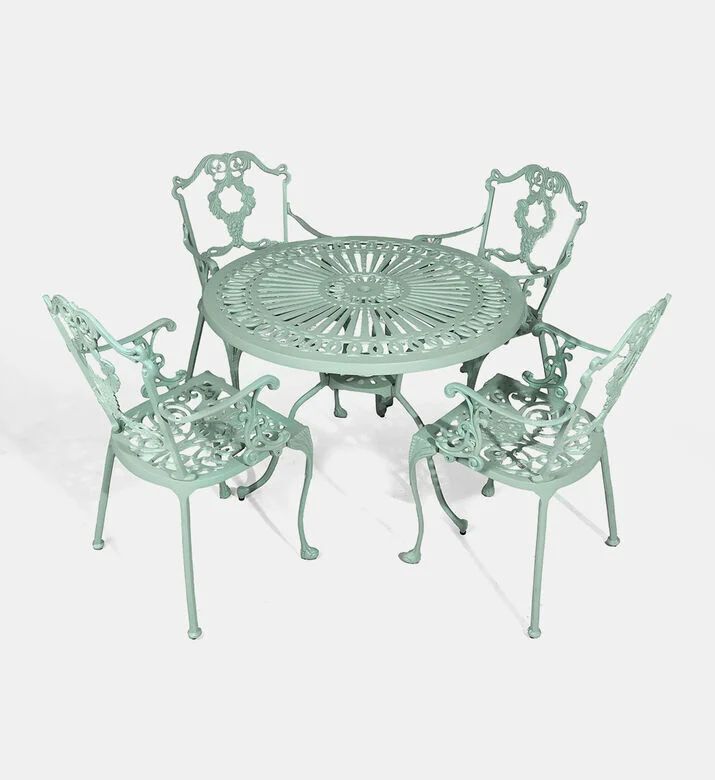Home Deco and More Bistro Dining Table With 4 Chairs Green, Packshot View