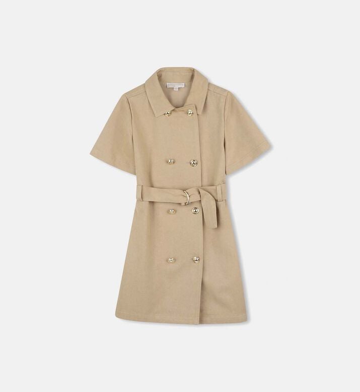 Double-breasted Short-sleeve Dress