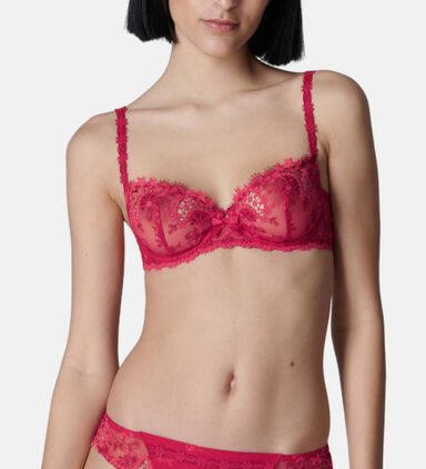 Wish Embroidered Half-cups Bra