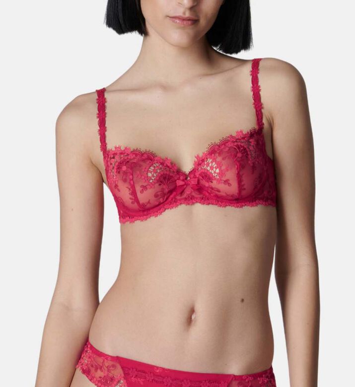 Wish Embroidered Half-cups Bra