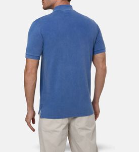 Marant Homme Embroidered Logo Straight-cut Polo Shirt, Indigo, M, Model View